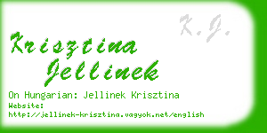 krisztina jellinek business card